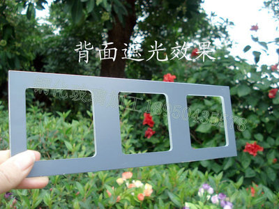 【来图加工订制三连方孔开关插玻璃 精雕内框经久耐用酒店墙壁开关】价格,厂家,图片,电工电料配件,福清合诚玻璃-